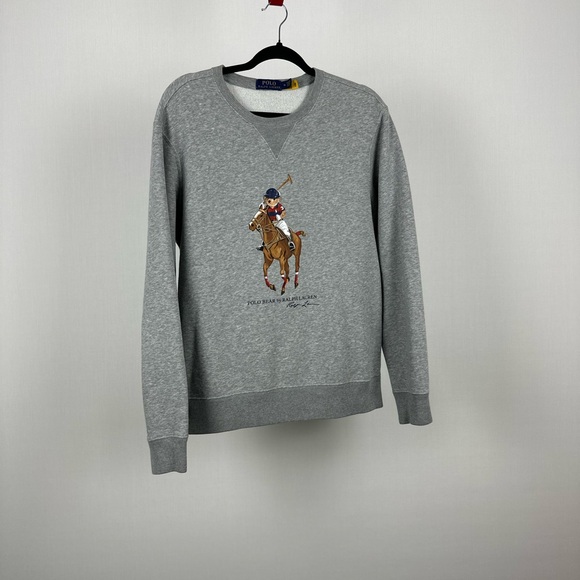VINTAGE POLO RALPH LAUREN POLO BEAR CREWNECK SIZE MEDIUM - Picture 5 of 16